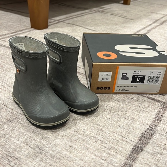 Bogs SKIPPER II SOLID gray rain boots - Picture 1 of 14